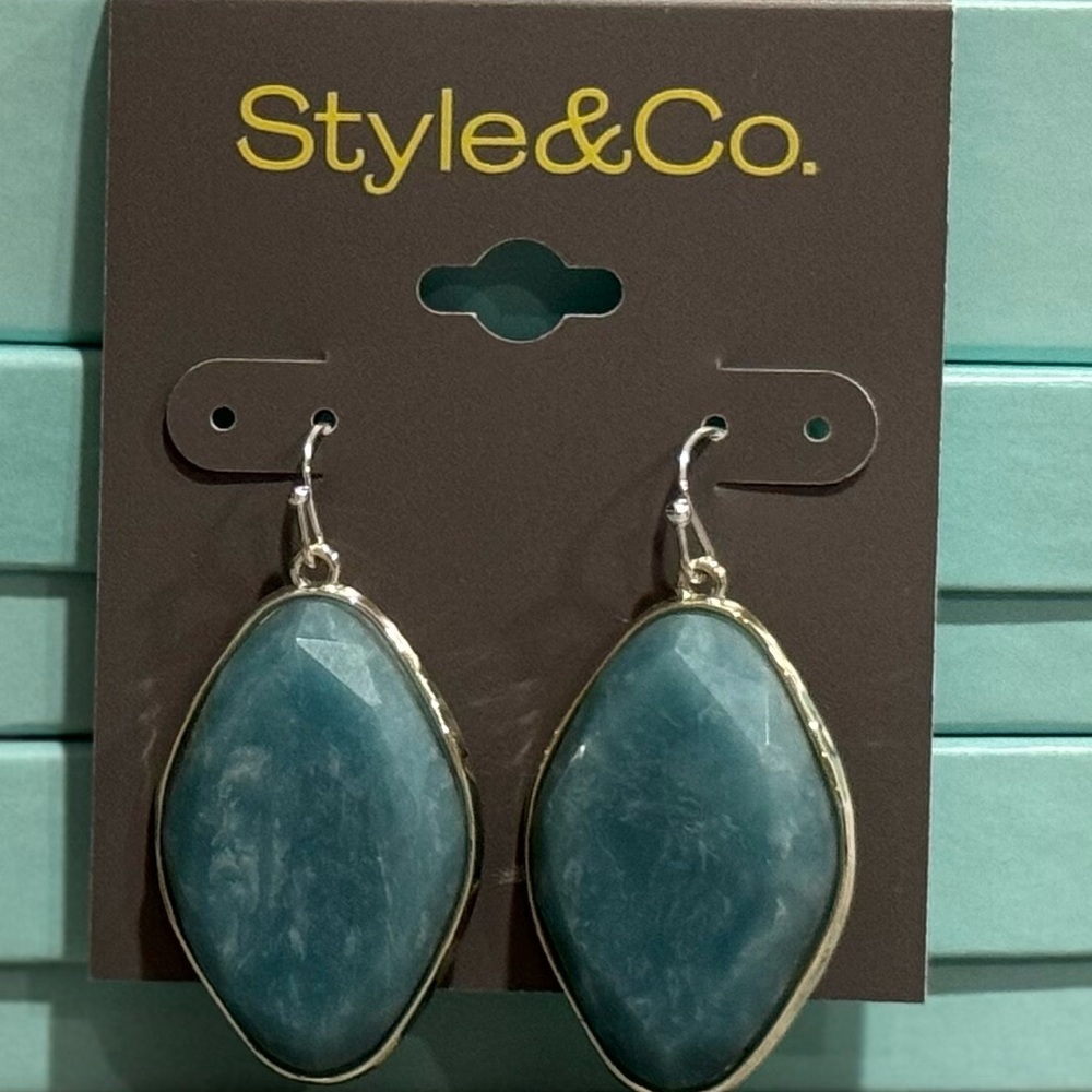 Brand New Style & Company Topaz Teardrop Earrings!